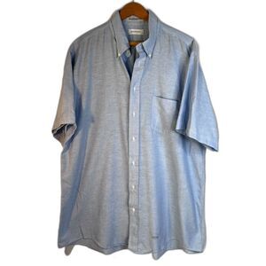 Jacobsons Natural Blend Oxford Combed Cotton Short Sleeve Dress Shirt Size 18T